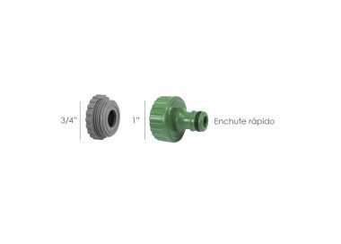 Adaptador Manguera Plástico 3/4 - 1" Hembra   Blister