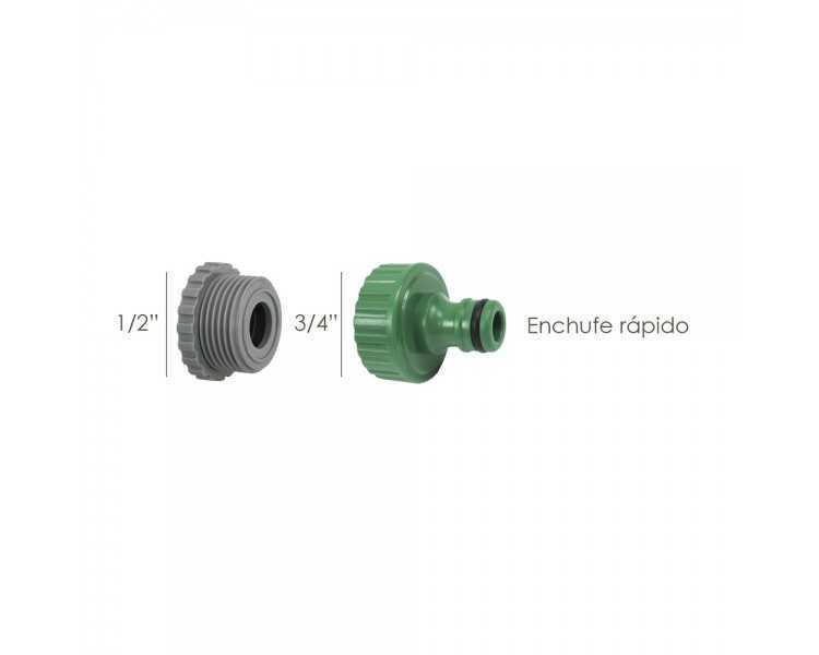 Adaptador Manguera Plastico 3/4-1/2" Hemba Blister
