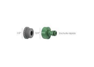 Adaptador Manguera Plastico 3/4-1/2" Hemba Blister