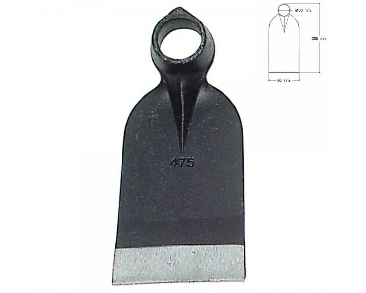 Azada Forjada Sin Mango 207/  475 Gramos