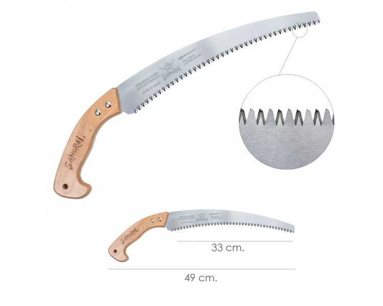 Serrucho Samurai Curvo Mango Madera   330 mm.