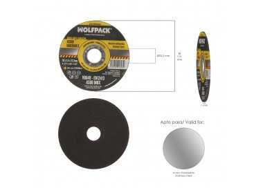 Disco Corte Abrasivo Acero Inoxidable Ø 115x Ø 22,2 mm Espesor 1,0 mm. Disco Radial / Amoladora Universal