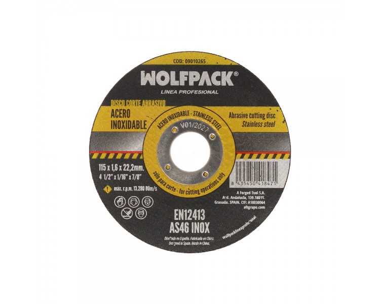 Disco Corte Abrasivo Acero Inoxidable Ø 115x Ø 22,2 mm Espesor 1,6 mm. Disco Radial / Amoladora Universal