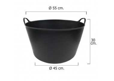 Capazo Plastico Negro Numero 4 55 Litros