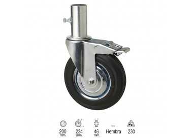 Rueda Industrial Andamio (Hembra) 200 mm.