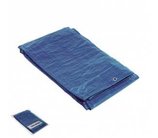 Lona Impermeable Reforzada 5x8 metros (Aproximadamente) Con Ojetes Metálicos, Lona de Protección Duradera, Color Azul.