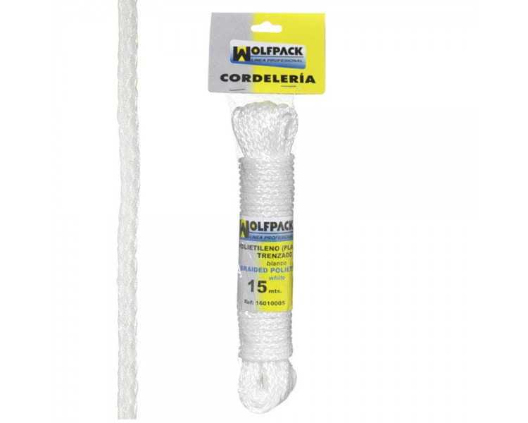 Cuerda Trenzada Plástico Blanca (Madeja 15 m.)