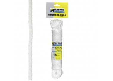 Cuerda Trenzada Plástico Blanca (Madeja 15 m.)