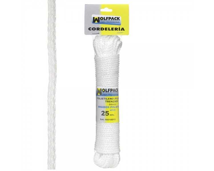 Cuerda Trenzada Plástico Blanca (Madeja 25 m.)