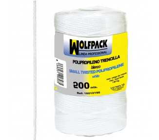 Cuerda Trencilla Polipropileno Blanco (Bobina 200 Metros)