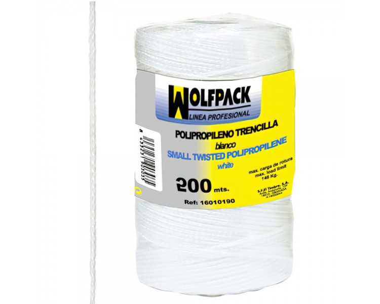 Cuerda Trencilla Polipropileno Blanco (Bobina 200 Metros)