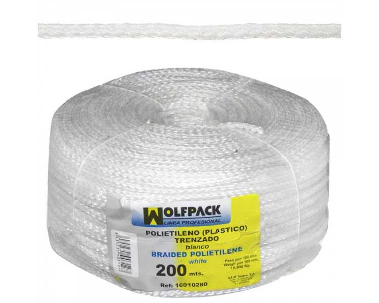 Cuerda Trenzada Plástico Blanca (Bobina 200 m.)