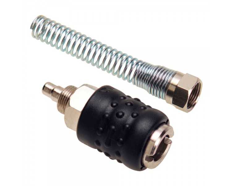 Enchufe Rapido Con Muelle Manguera 6x8 mm. (Blister 1 pieza)