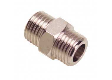 Machon Doble Cilindrico 1/4-1/4 (Blister 2 Piezas)