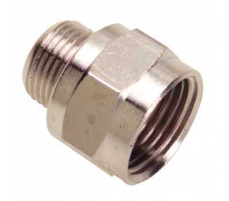 Adaptador Alargue Hembra 1/4 - Macho 1/4 (Blister 2 Piezas)