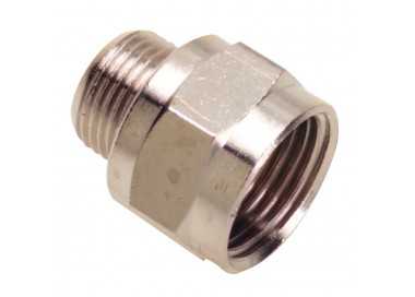 Adaptador Alargue Hembra 1/4 - Macho 1/4 (Blister 2 Piezas)