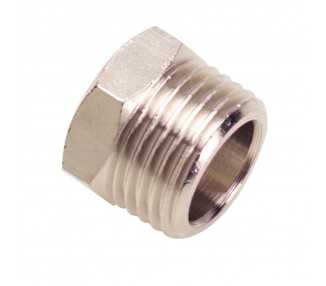 Reductor Tuerca Cilindrica Macho 3/8 - Hembra 1/4  (Blister 2 Piezas)