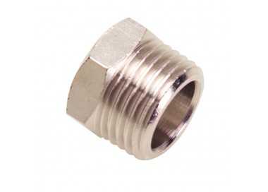 Reductor Tuerca Cilindrica Macho 1/2 - Hembra 3/8  (Blister 2 Piezas)