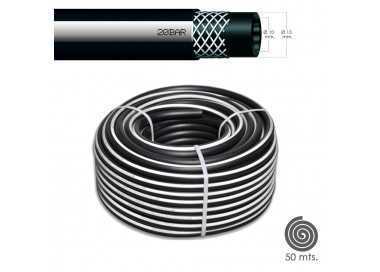 Manguera Aire Comprimido Negro   10 x 19 mm. 20 bares Rollo 50 metros