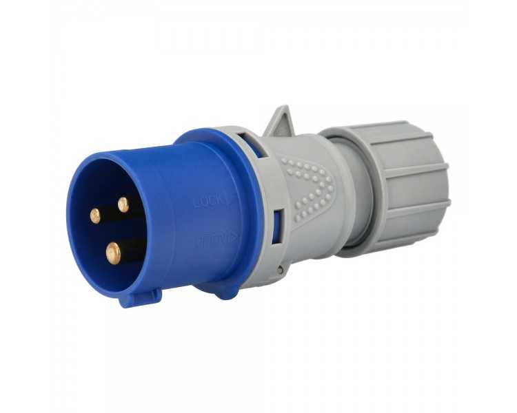 Clavija / Enchufe Industrial Monofasico 16 A. / 220 V.