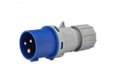 Clavija / Enchufe Industrial Monofasico 16 A. / 220 V.
