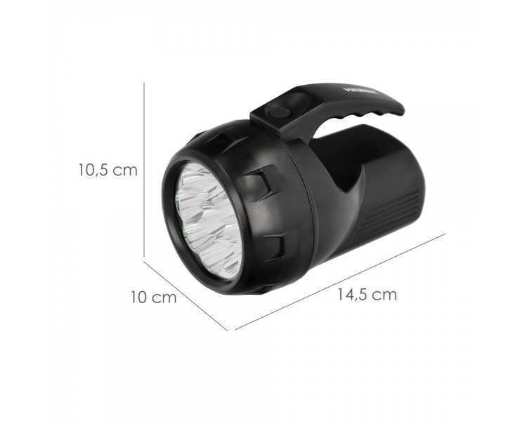 Linterna LED De Mano Con Asa A Pilas (4 AA) 60 Lumenes 9 Leds (9 Watt.)