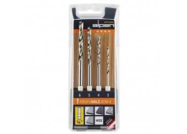 Estuche Brocas Alpen Hexagonal Madera  4 Piezas