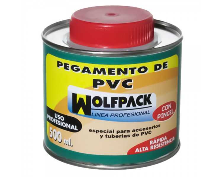 Pegamento Pvc  Wolfpack  Con Pincel 500 ml.