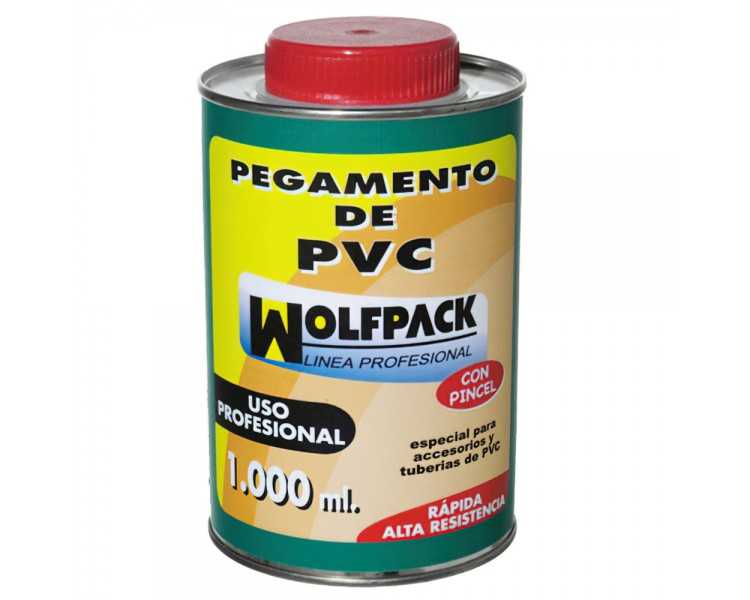 Pegamento Pvc  Wolfpack  Con Pincel 1000 ml.