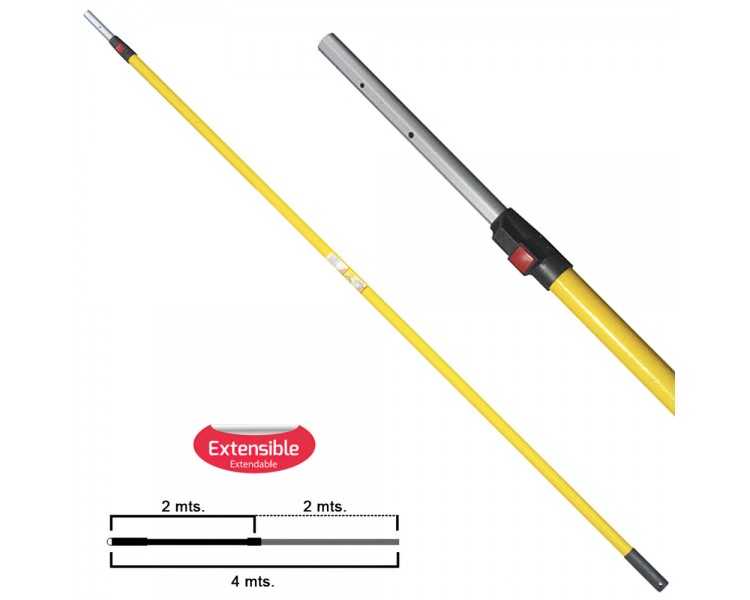 Mango Samurai Extensible Aluminio 2,0+2,0 Metros