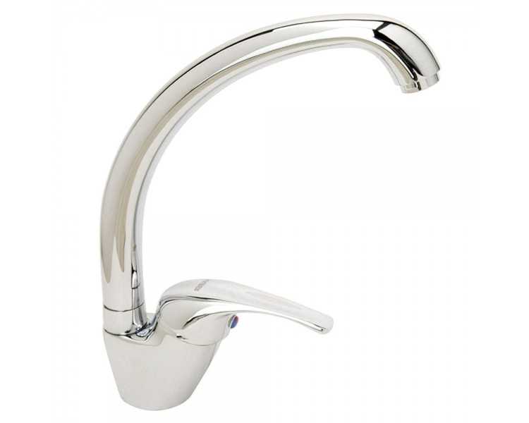 Monomando Fregadero Con Caño Alto Con Cartucho ceramico Ø 40 mm.