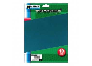 Lija Madera Grano 80 (Pack 10 pliegos)