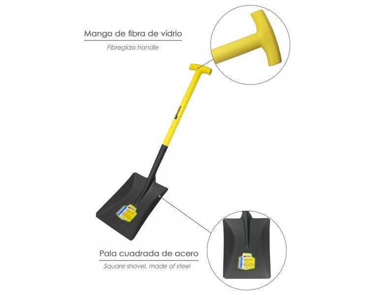 Pala Mango Fibra Vidrio Cuadrada Mango Muleta Nº 3
