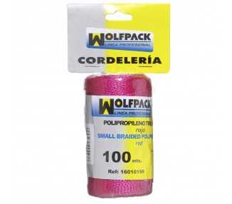 Cuerda Trencilla Polipropileno Roja (Bobina 100 Metros)