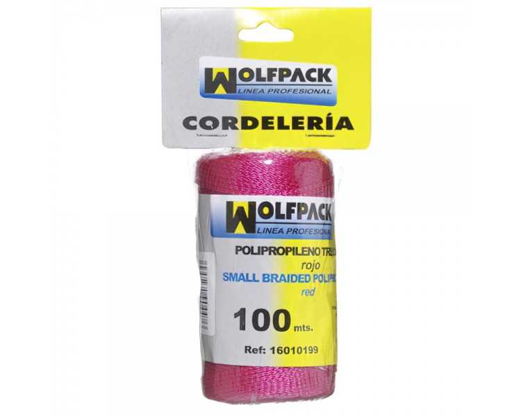 Cuerda Trencilla Polipropileno Roja (Bobina 100 Metros)