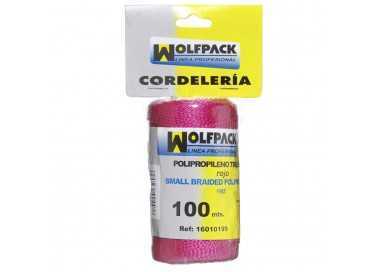 Cuerda Trencilla Polipropileno Roja (Bobina 100 Metros)