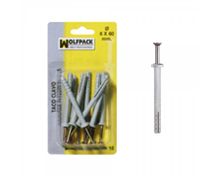 Taco Clavo  MN     6x40 mm.   (10 Piezas)