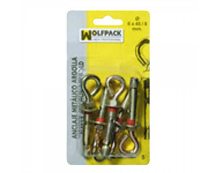 Anclaje Metálico Argolla 8x 60/10 mm. (3 Piezas)