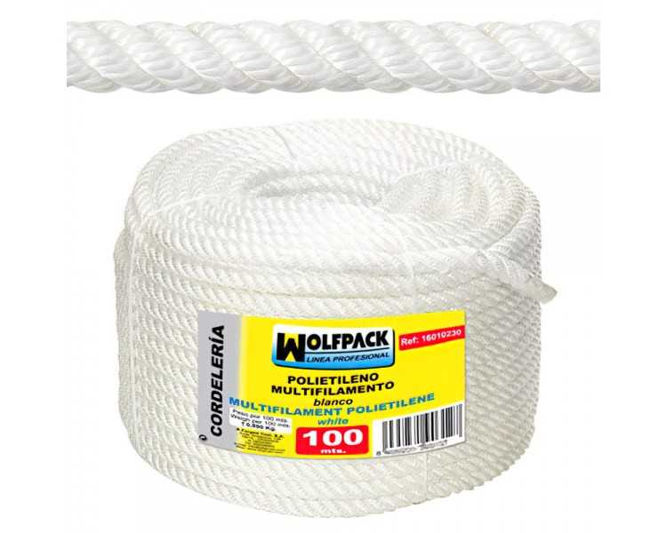 Cuerda Polipropileno Multifilamento (Rollo 100 m.)    6 mm.