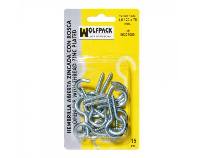 Hembrilla Abierta 4,0 / 20 x 70 mm. (15 Piezas)