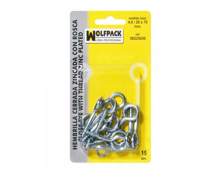 Hembrilla Cerrada 3,5 / 19 x 60 mm. (20 Piezas)