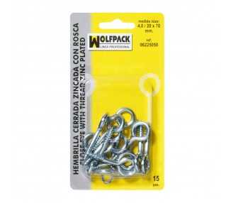 Hembrilla Cerrada 4,0 / 20 x 70 mm. (15 Piezas)