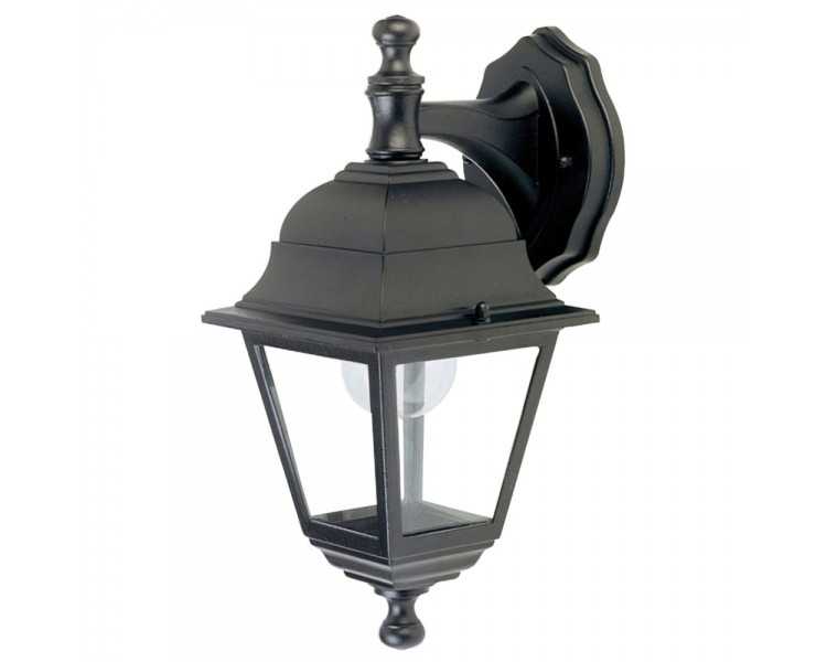 Farol Jardín Soporte Alto Negro