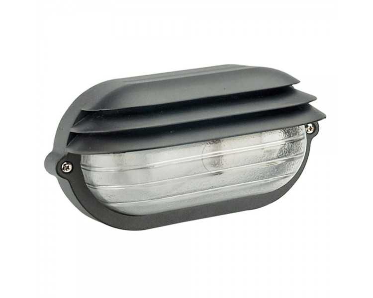 Plafón Palpebra IP54  Oval Negro