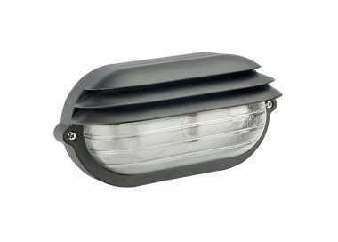Plafón Palpebra IP54  Oval Negro