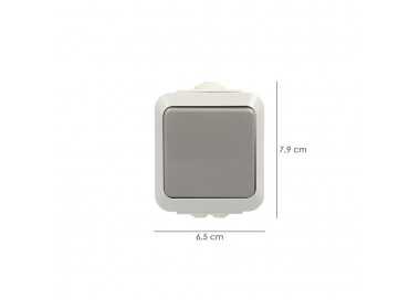 Interruptor / Conmutador Oryx Simple con tapa gris