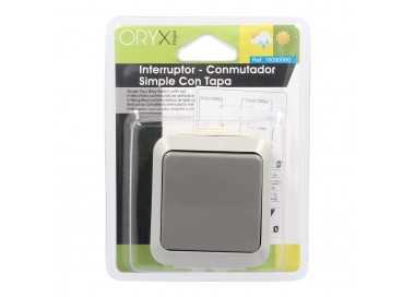 Interruptor / Conmutador Oryx Simple con tapa gris