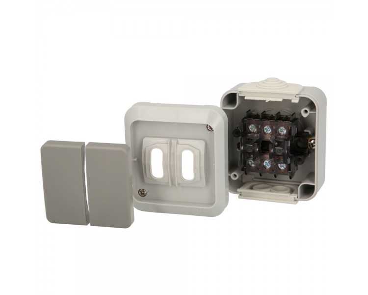 Interruptor / Conmutado Oryx  Doble con tapa gris