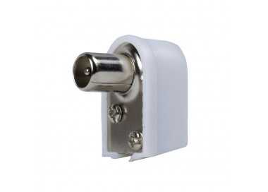 Conector Tv Macho Acodado  9,5 mm.