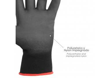 Guantes Poliuretano / Poliester Impregnado  7" (Par)